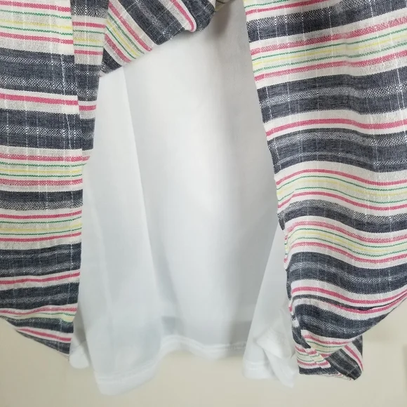 Savanna Jane Striped Embroidered Cami Sundress Large - Picture 6 of 6